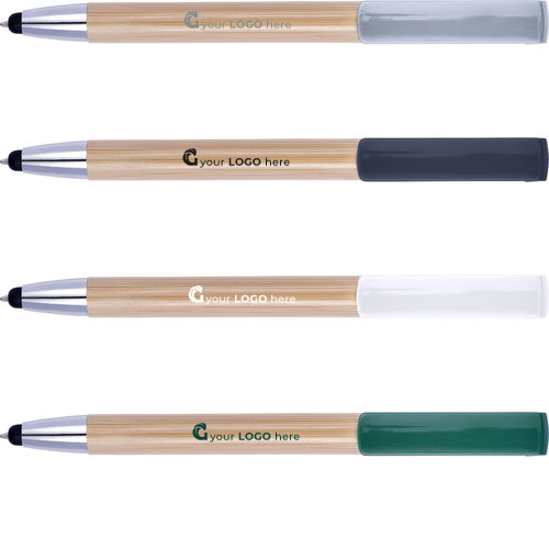 Bamboo ballpoint pen 2-in-1