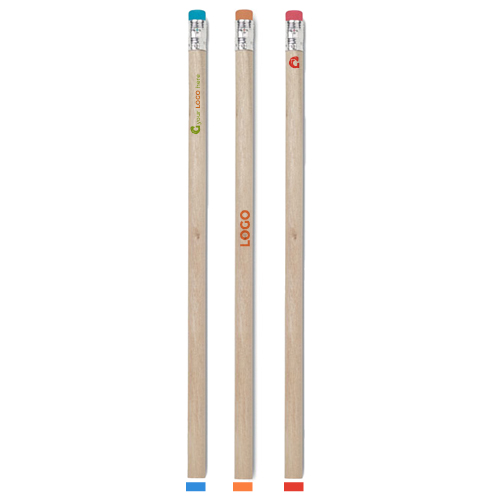 Wooden pencil with eraser | Eco gift