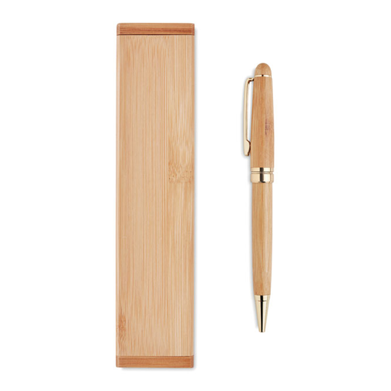 Bamboo ballpoint pen in gift box - Image 3