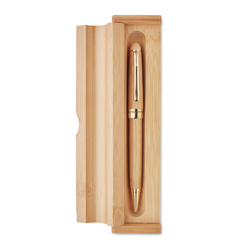 Bamboo ballpoint pen in gift box - Image 2