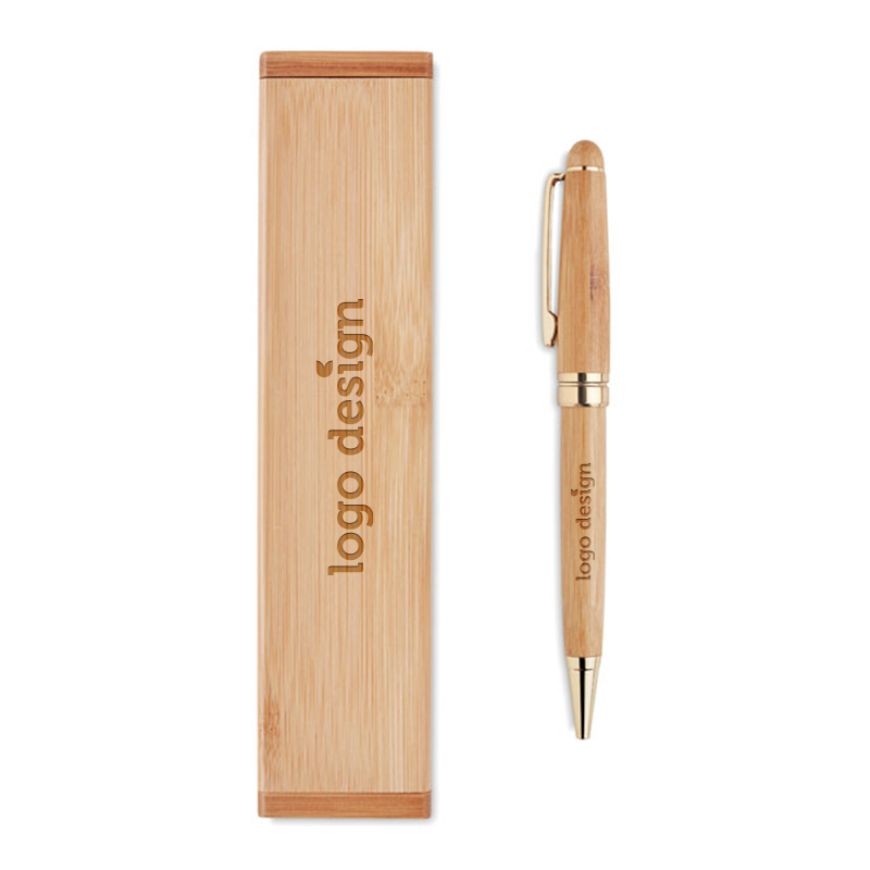 Bamboo ballpoint pen in gift box