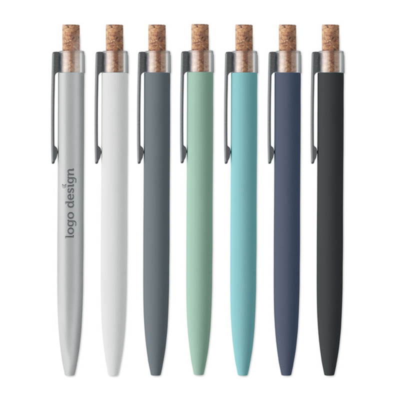 Recycled aluminium pen with cork