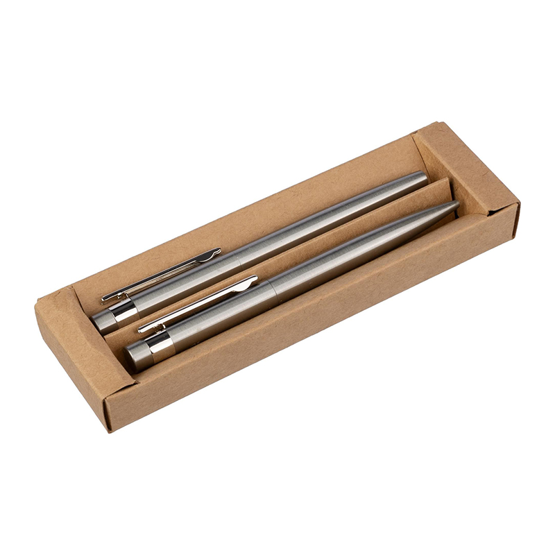 Writing set recycled stainless steel - Image 3