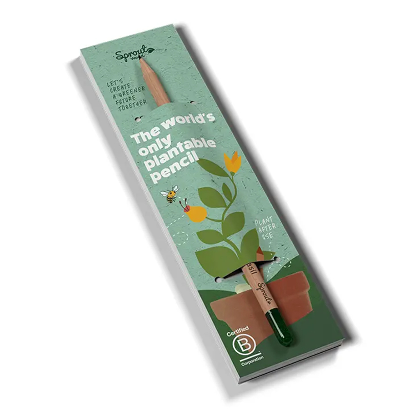 Sprout pencil with notepad