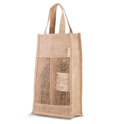 Jute Wine Bag (2 bottles) - Image 1