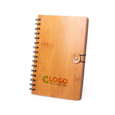 Bamboo notebook with button - Image 3