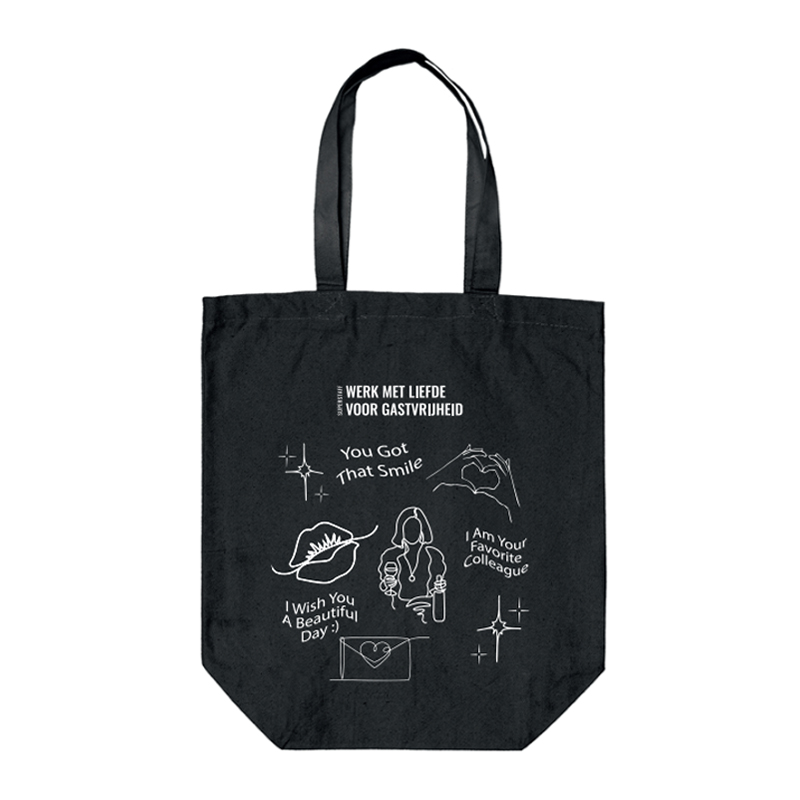 Canvas shopper small black