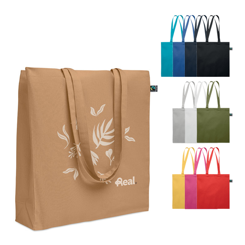 Fairtrade tote bag with gusset