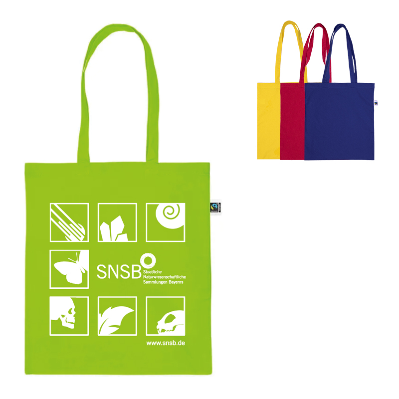 Fairtrade cotton bag coloured