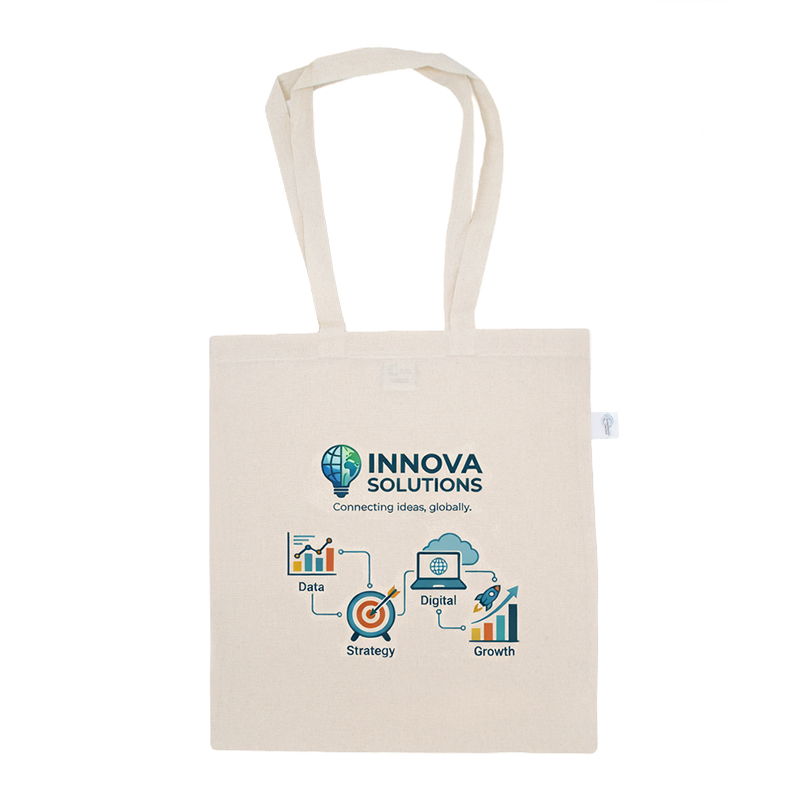 Full colour recycled cotton tote bag