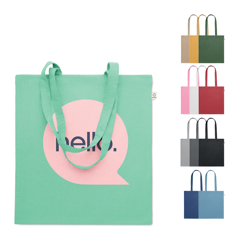Coloured bag recycled cotton
