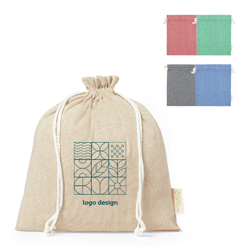 Recycled drawstring bag