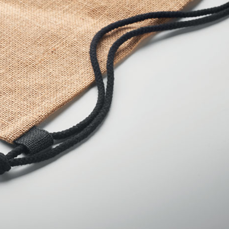 Jute backpack with drawstring - Image 2