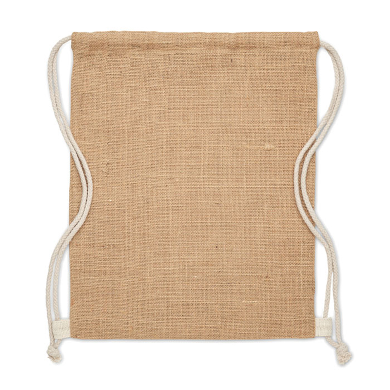 Jute backpack with drawstring - Image 4