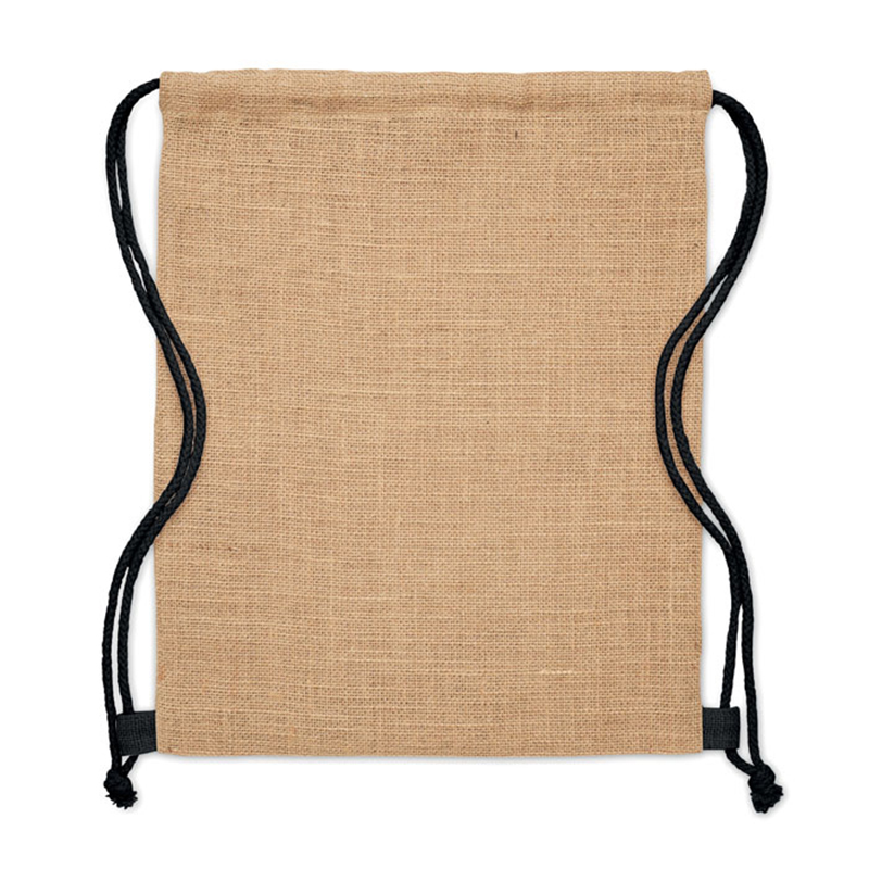 Jute backpack with drawstring - Image 5