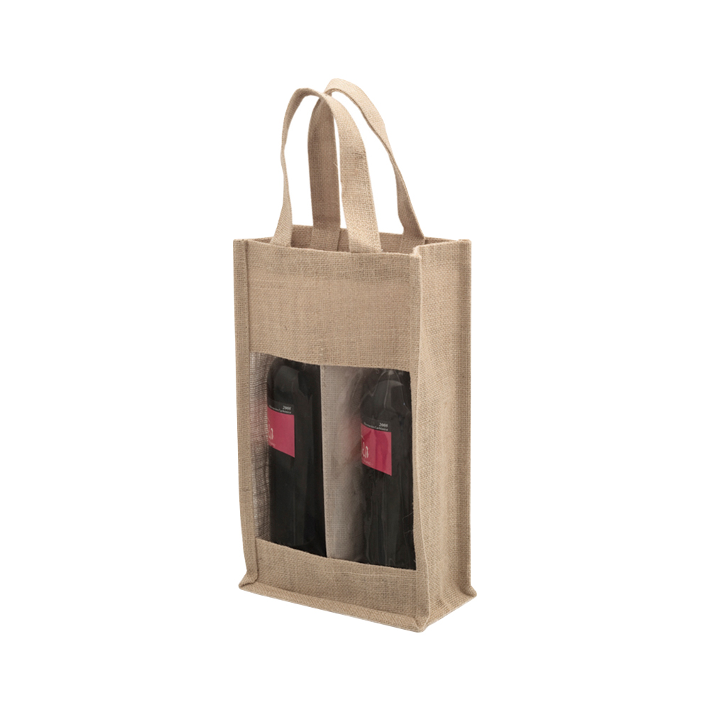 Double wine bag with window
