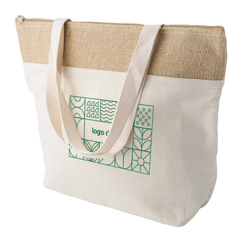 Cooler bag cotton and jute