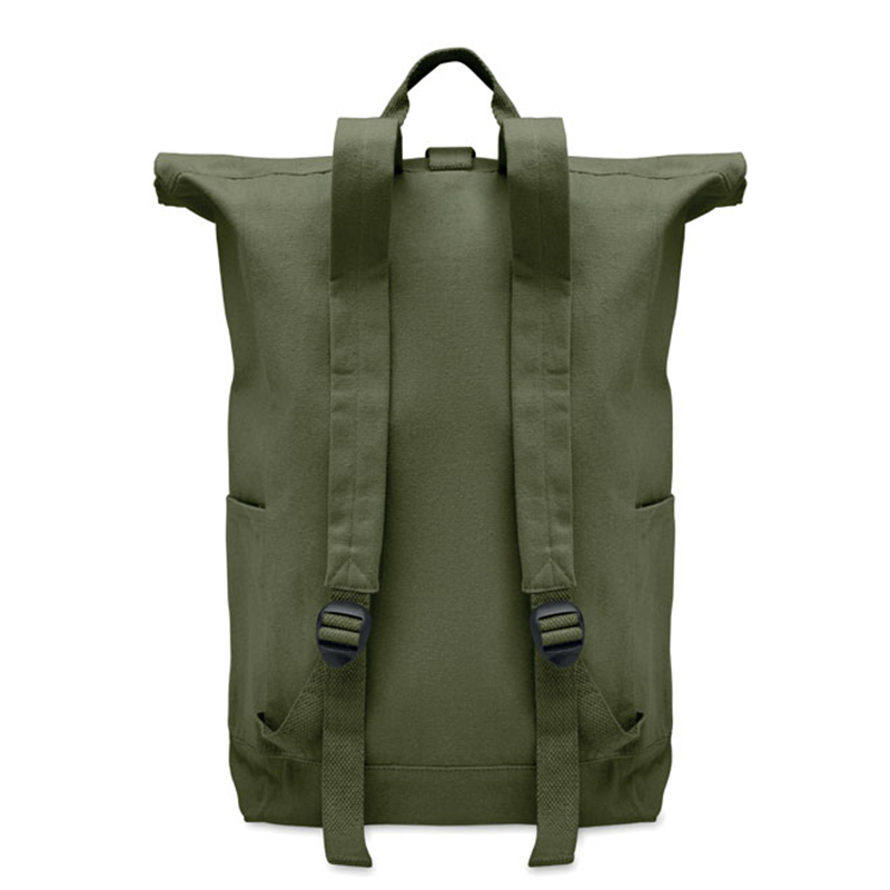 Rolltop backpack recycled cotton - Image 3