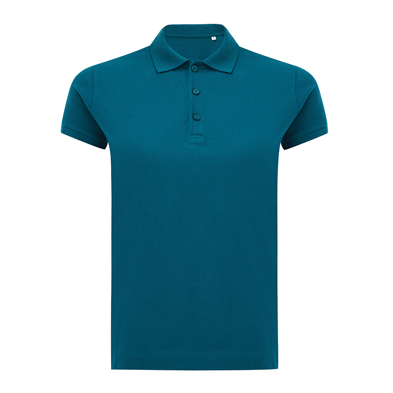 Women's polo shirt recycled cotton - Image 18