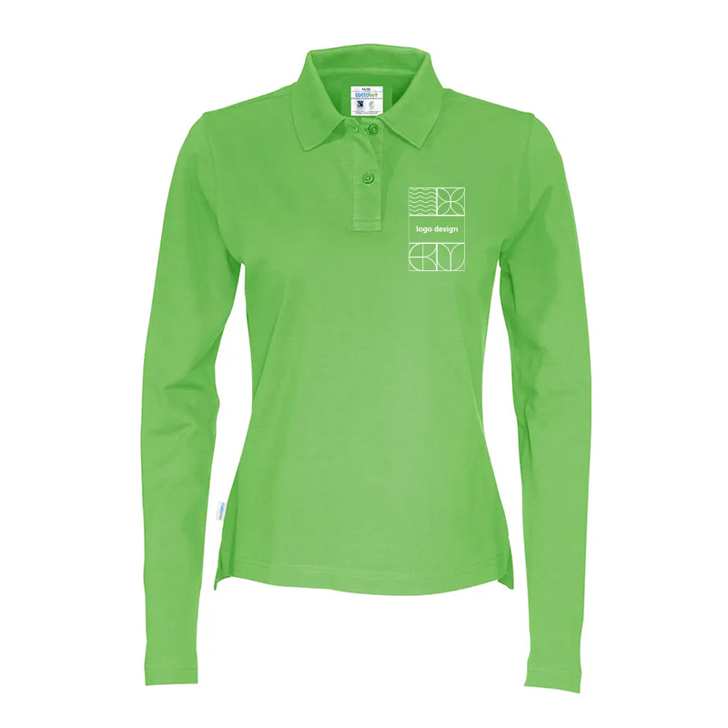 Ladies' polo shirt long sleeves