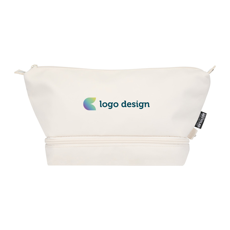 Recycled travel toiletry bag