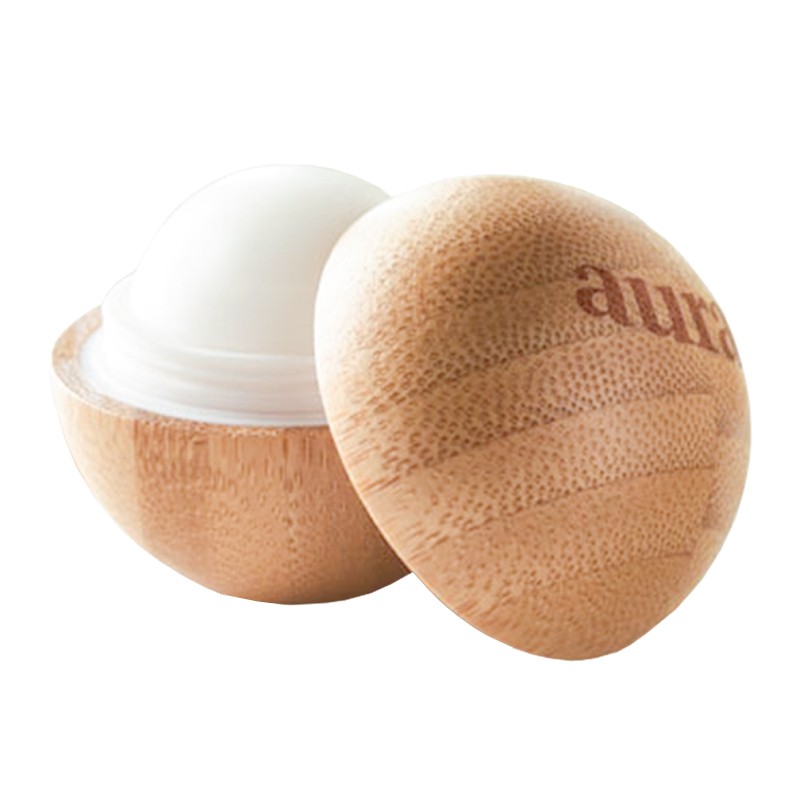 Lip balm in bamboo pot