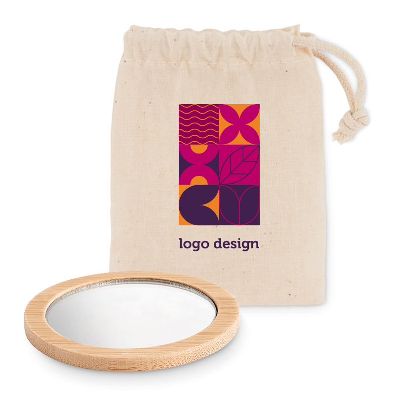 Compact mirror bamboo