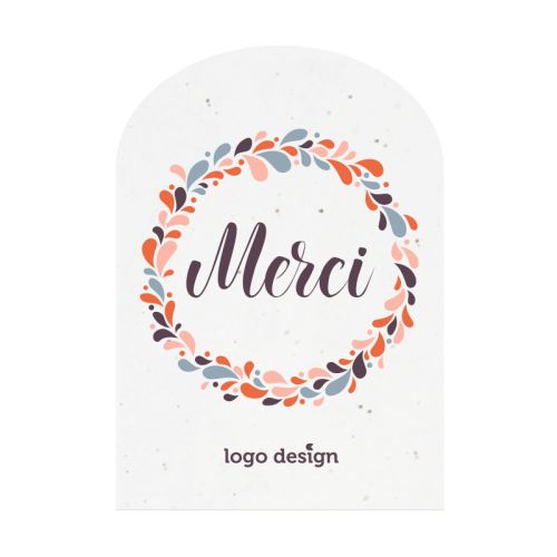 Semi-round seed paper card - Image 1