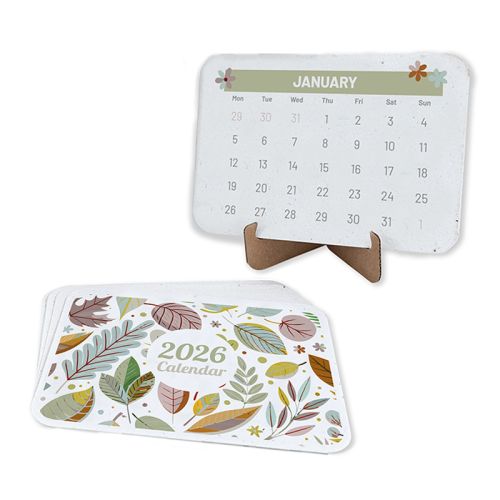 Seed paper calendar on stand - Image 1
