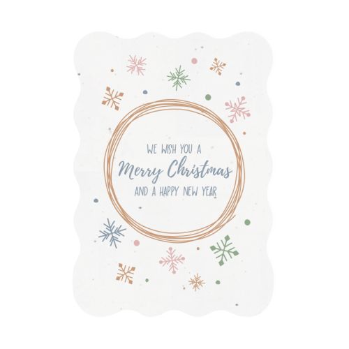 Seed paper card A5 wavy edge | Christmas - Image 1