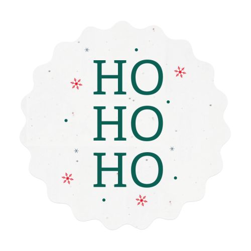 Round seed paper card A5 wavy edge | Christmas - Image 1