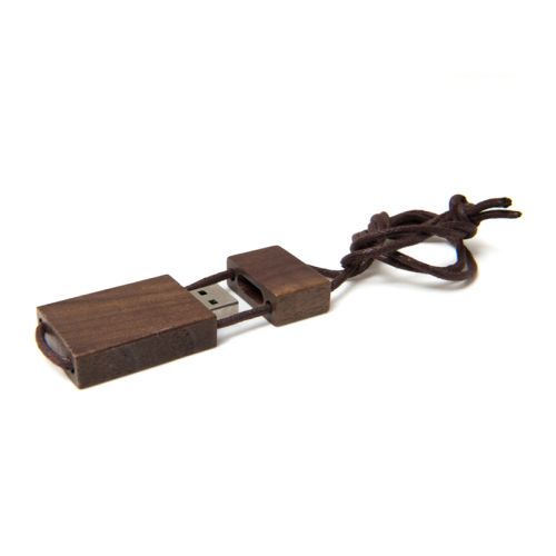 Wooden USB with cord - Image 5