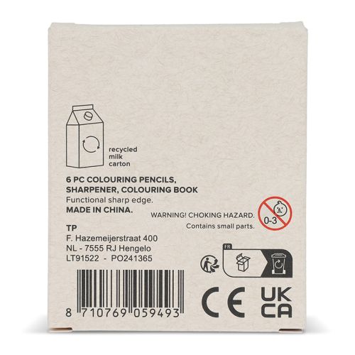 8-piece colouring set in milk carton box - Image 3