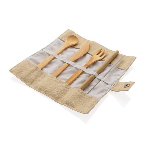 Bamboo cutlery set - Image 4