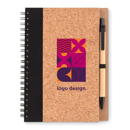 Cork notebook with ballpoint pen - Image 1