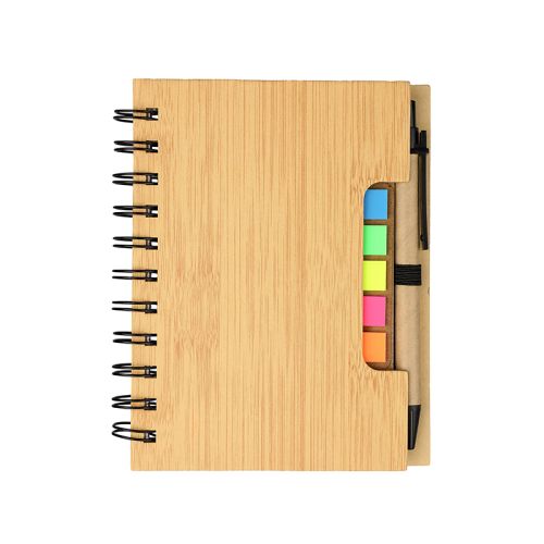 Bamboo notebook with sticky notes - Image 2