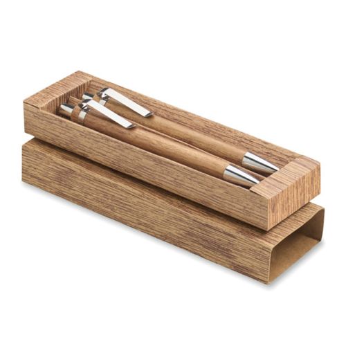 Acacia Wood Pen Set - Image 3