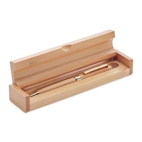Bamboo ballpoint pen in gift box - Image 2