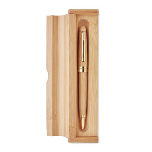 Bamboo ballpoint pen in gift box - Image 3
