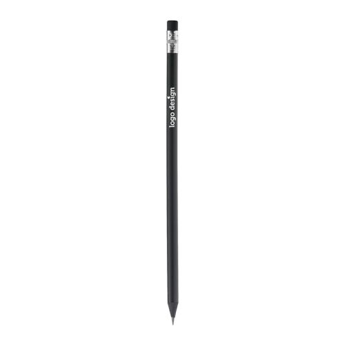 Black pencil with eraser - Image 1