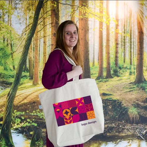 Fairtrade big shopper ecru - Image 5