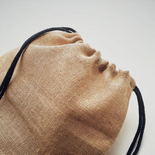 Jute backpack with drawstring - Image 5