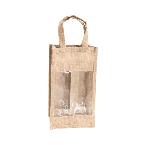 Double wine bag with window - Image 2