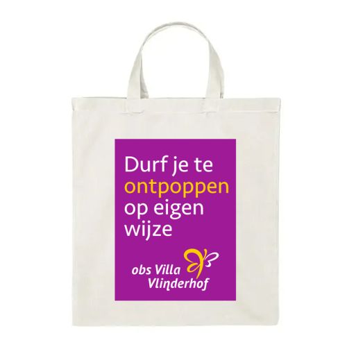 Cotton bag short handles - Image 1