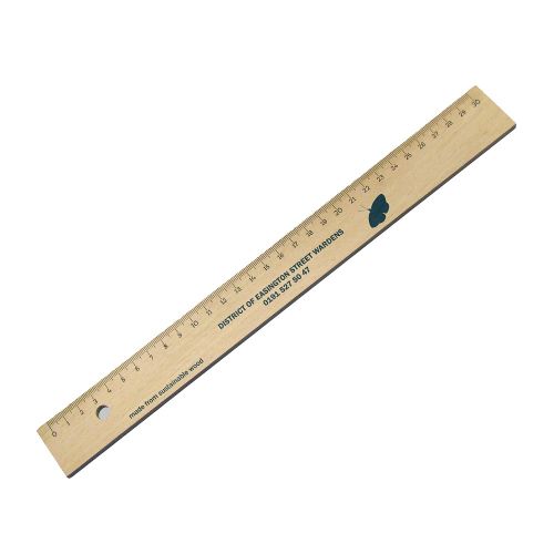 Wooden ruler 30 cm - Image 1