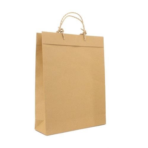 Recycled paper bag | Kraft | 20 x 26 x 8 cm - Image 2