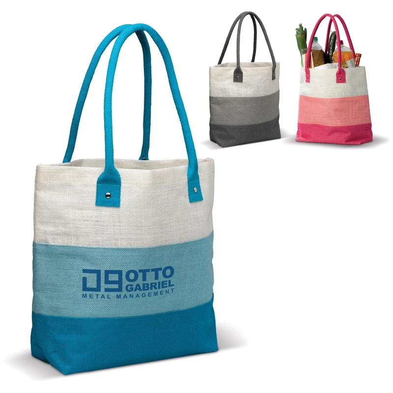 Colourful jute beach bag | Eco gift