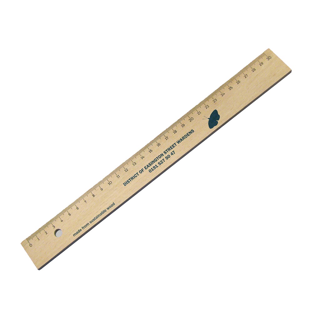 Wooden ruler 30 cm