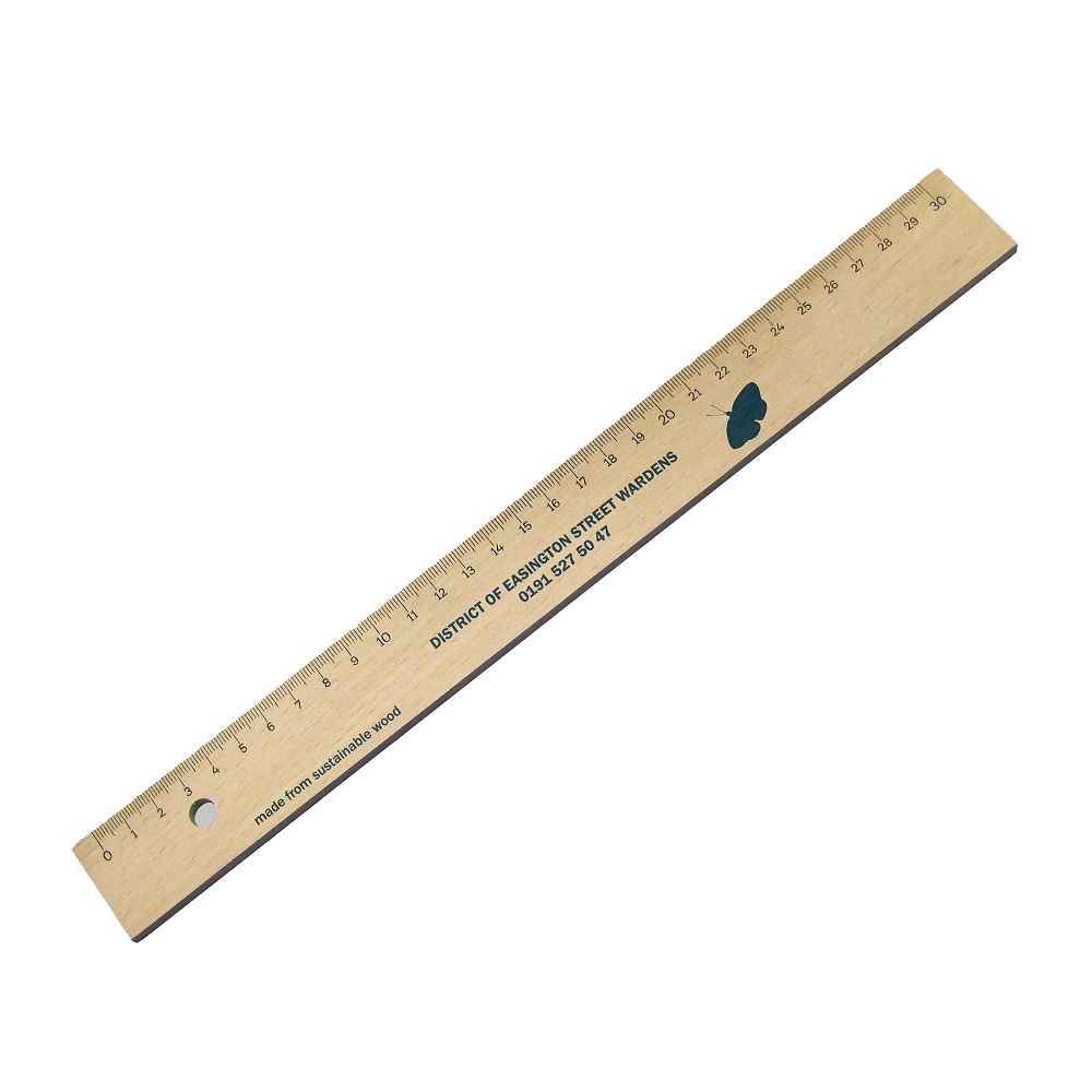 Wooden ruler 30 cm | Eco gift