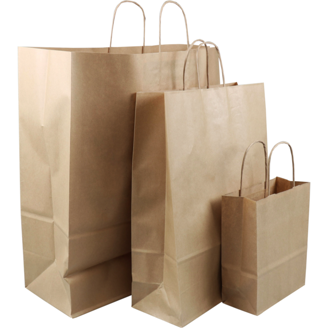 Order budget paper bags with punched out handle | FF-PACKAGING